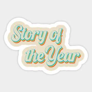 vintage color story of the year Sticker